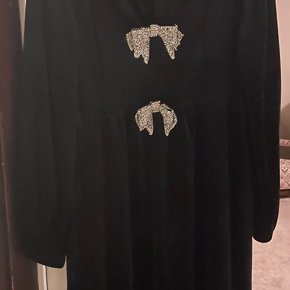 Elegant Black Dress with Silver Accents